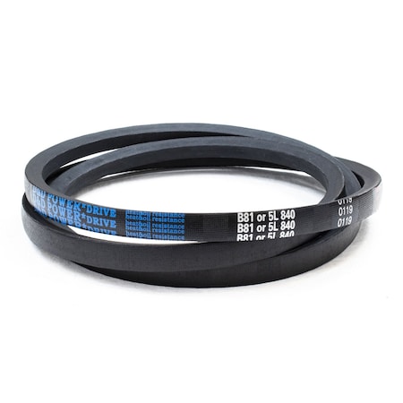 D&D B81/5L840 Classical V-Belt, 84 in Outside Length, 21/32 in Top Width, 1 Ribs B81/5L840